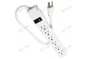 UL LISTED 6 Outlet Power Strip Surge Protector 1.6 ft 14/3 AWG